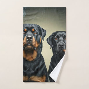Rottie en zijn Babe Handdoek