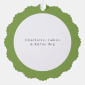 Rottie Hond in Santa Hat Voordeur Kerstmis Ornament Kaart (Achterkant)