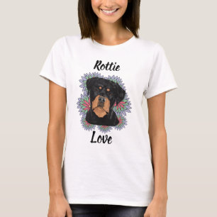 Rottie Love Rottweiler Dames T-Shirt   Cute Hond 