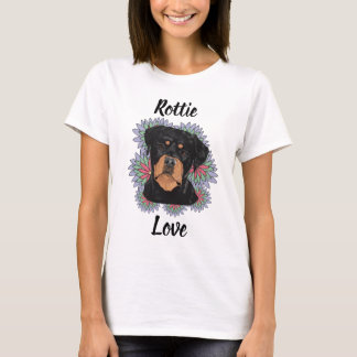 Rottie Love T-Shirt – Whimsicale Rottweiler Kunst
