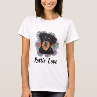 Rottie Love T-shirt – Whimsicale Rottweiler Kunst