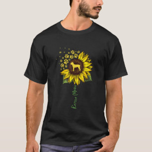 Rottie Ma Sunflower Rottweiler Gifts Dog Mama T-shirt