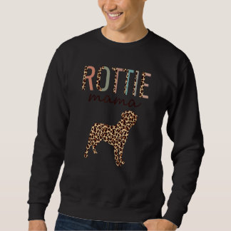 Rottie mama met luipaard print voor rottweiler hon trui