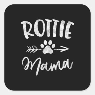 rottie mamma rottweiler-liefhebber moeder vierkante sticker