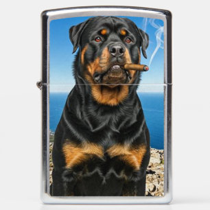 Rottie met een sigaar