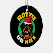 Rottie of Nice met Kerstmis Keramisch Ornament (Rechts)