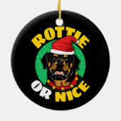 Rottie of Nice met Kerstmis Keramisch Ornament (Achterkant)