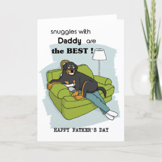 Rottie's papa kaart; Rottweiler's papa kaart; Bedankkaart