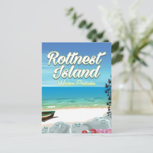 Rottnest Island Australia Ocean Reisposter Briefkaart (Staand voorkant)