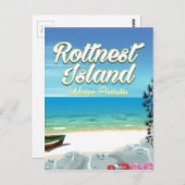 Rottnest Island Australia Ocean Reisposter Briefkaart (Voorkant / Achterkant)
