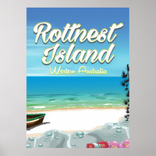 Rottnest Island Australia Ocean Reisposter Poster
