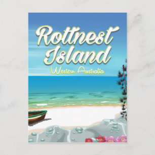 Rottnest Island Australië oceaan reisposter Briefkaart