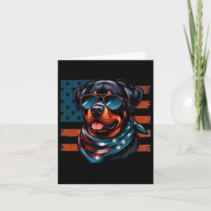 Rottweiler 4 juli Amerikaanse vlag Gles Blijf Coo Kaart