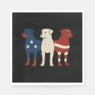 Rottweiler 4 juli Hondenliefhebber Mannen Vlag van Servet