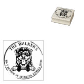 Rottweiler Aangepast retouradres Rubberstempel (Gestempeld)