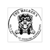 Rottweiler Aangepast retouradres Rubberstempel (Afrduk)