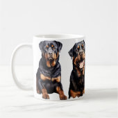 Rottweiler amateurs de tasses à café (Gauche)