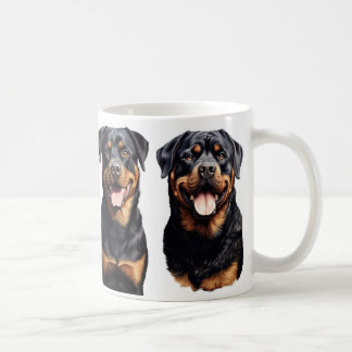 Rottweiler amateurs de tasses à café