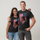 Rottweiler American Flag T-shirt (Unisex)