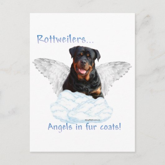 Rottweiler Angel Briefkaart (Voorkant)
