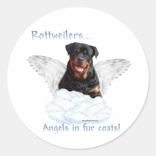 Rottweiler Angel Sticker (Voorkant)