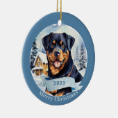 Rottweiler Art Dog Pet Keramisch Ornament (Rechts)