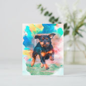 Rottweiler Art | Gift for St. Patrick's Day (Staand voorkant)