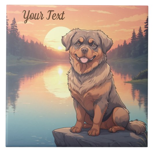 Rottweiler bij Lake Tegeltje (Voorkant)