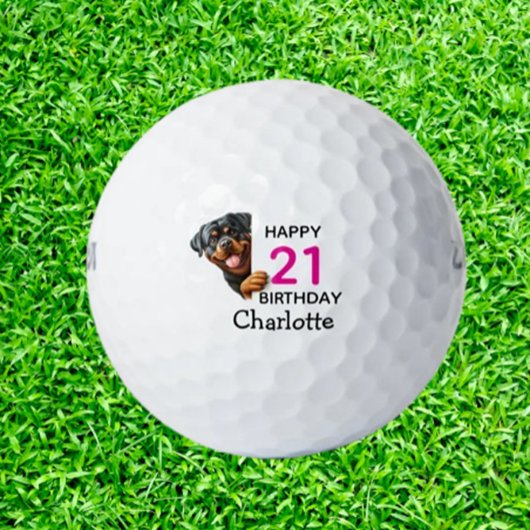 Rottweiler Birthday   Golfballen
