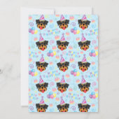 Rottweiler Birthday Invitation in Blue (Dos)
