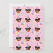 Rottweiler Birthday Invitation in Pink (Dos)