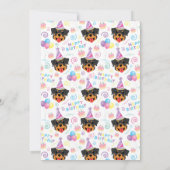 Rottweiler Birthday Invitation in White (Dos)