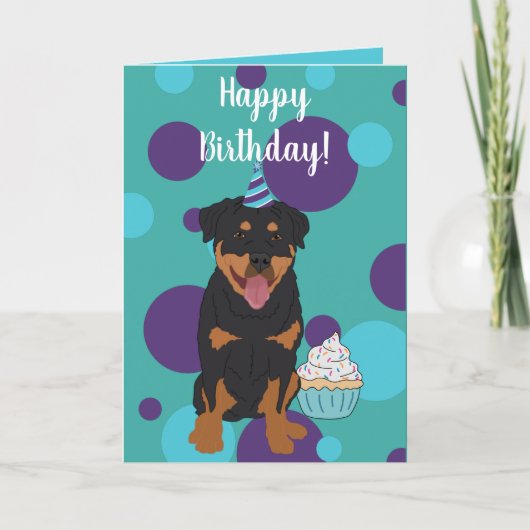 Rottweiler Birthday Kaart (Voorkant)