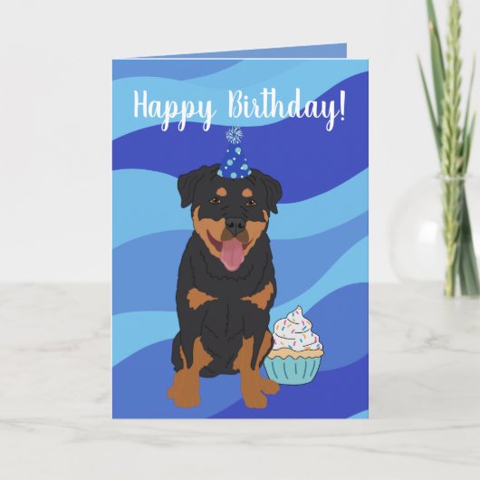 Rottweiler Birthday Kaart (Voorkant)