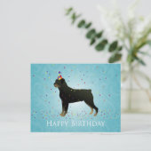 Rottweiler Birthday-ontwerp Briefkaart (Staand voorkant)