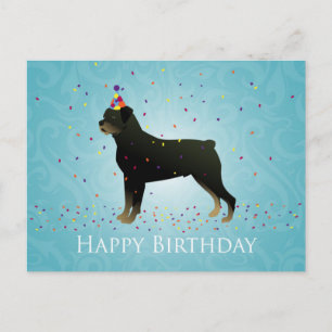 Rottweiler Birthday-ontwerp Briefkaart