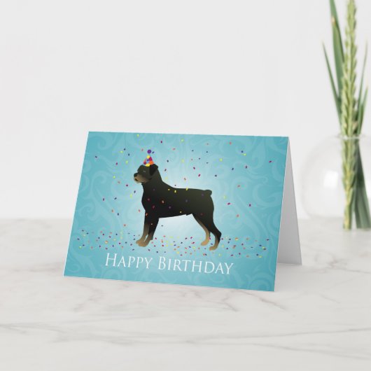 Rottweiler Birthday-ontwerp Kaart (Voorkant)