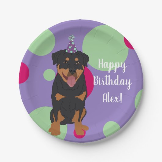 rottweiler Birthday Papieren Bordje (Voorkant)