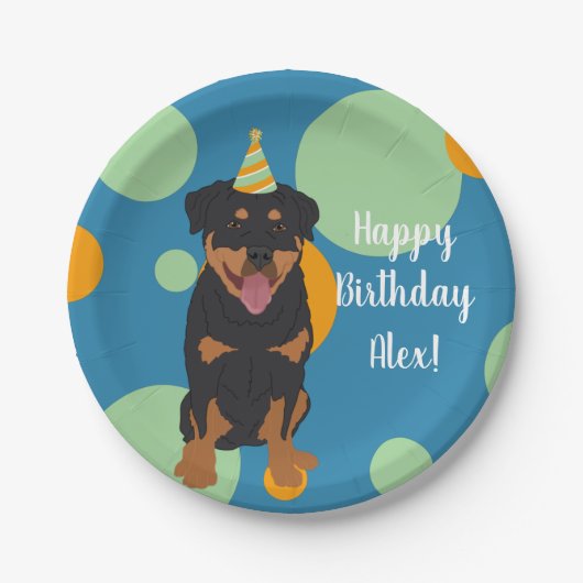  rottweiler Birthday Papieren Bordje (Voorkant)