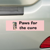 Rottweiler Breast Cancer Bumpersticker (Op auto)