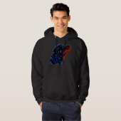 Rottweiler Breed Side Head Uitzicht Hoodie (Voorkant volledig)