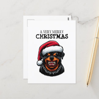 ROTTWEILER BRIEFKAART VOOR KERSTMIS