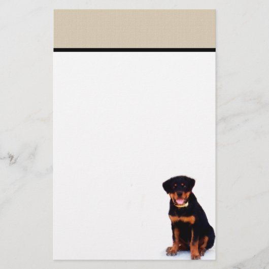 Rottweiler briefpapier (Voorkant)