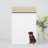Rottweiler briefpapier (Staand voorkant)