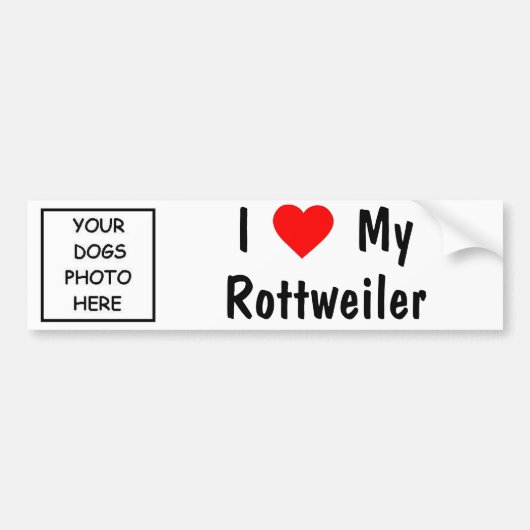 Rottweiler Bumpersticker (Voorkant)