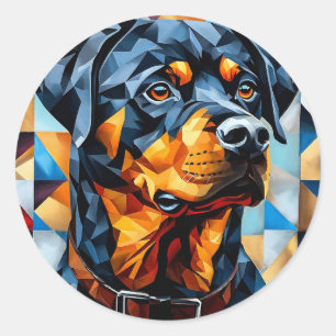 Rottweiler Cadeau Voor Hondenliefhebbers Ronde Sticker
