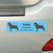 Rottweiler cartoon illustratie bumpersticker (Op auto)