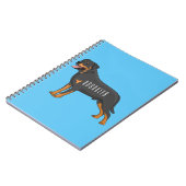Rottweiler cartoon illustratie notitieboek (Linkerzijde)