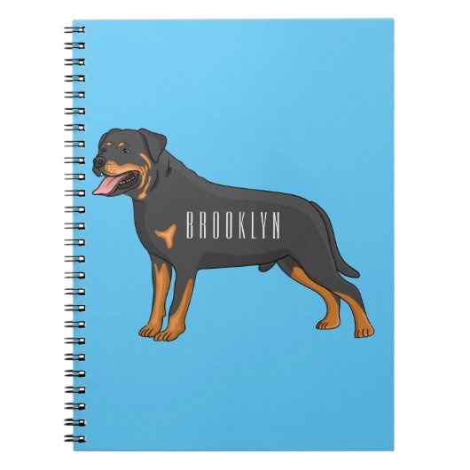 Rottweiler cartoon illustratie notitieboek (Voorkant)
