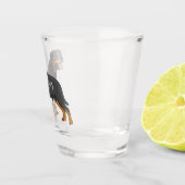 Rottweiler cartoon illustratie shot glas (Rechts)